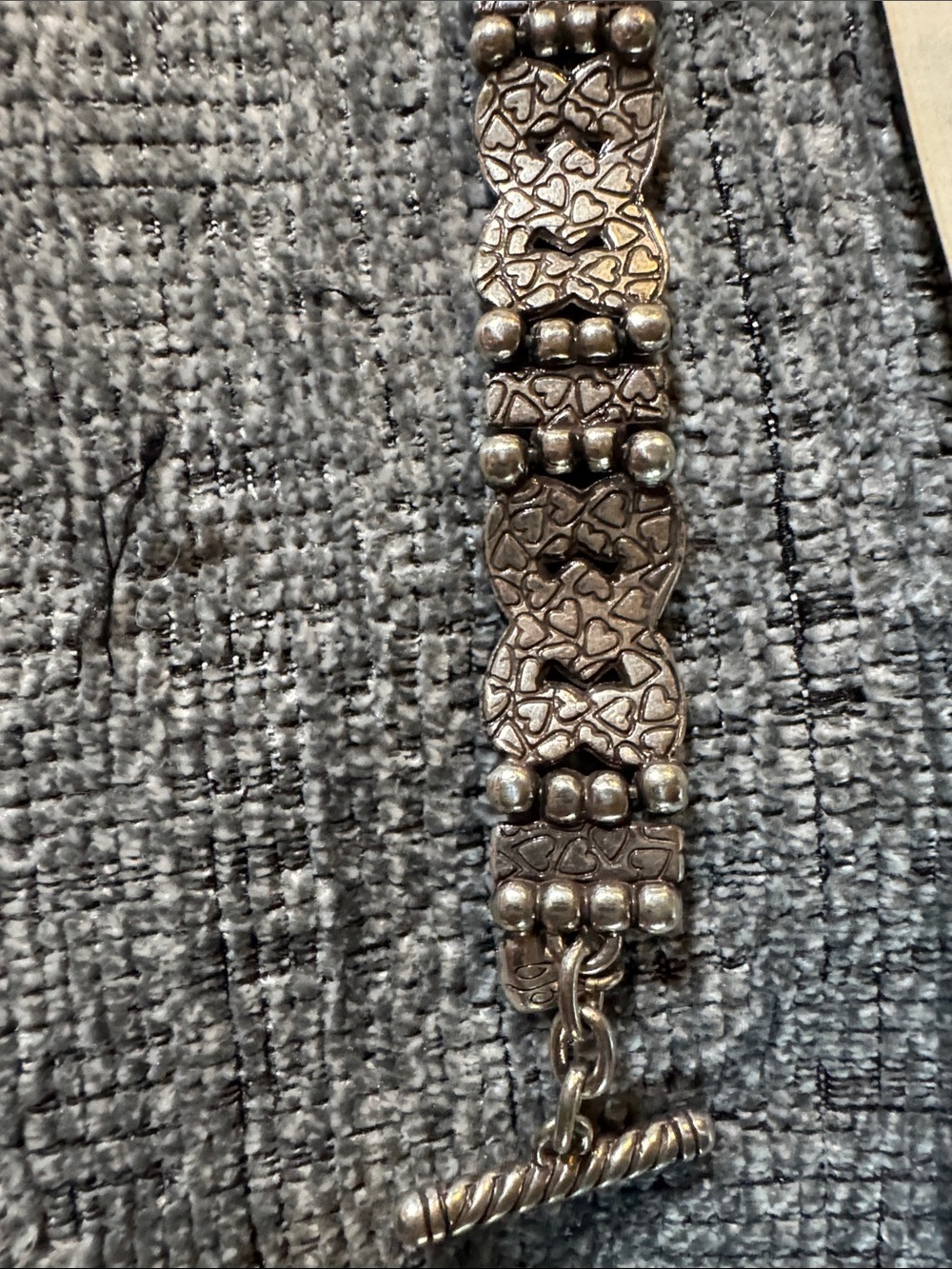 Brighton Silver-Tone Heart Link Bracelet - Picture 6 of 7